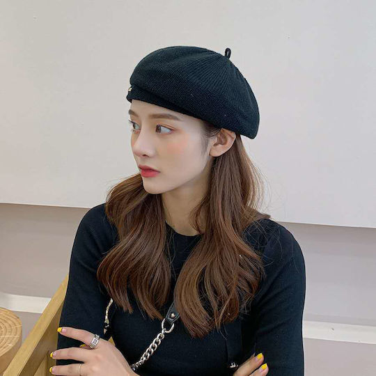 Beanie Unisex Strickmütze in Schwarz