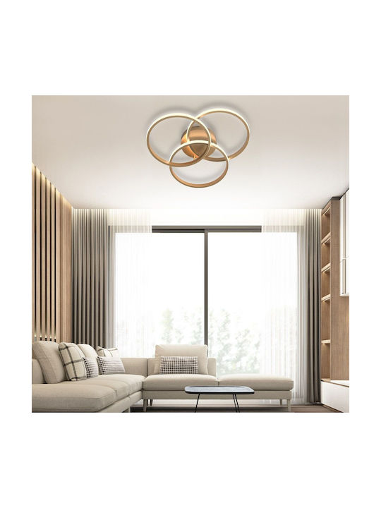 Vivalux Plafonieră de Tavan 49.4cm Aurie cu LED Integrat