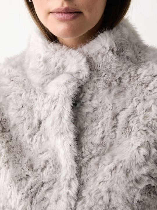 Short Women's Fur Light Grey