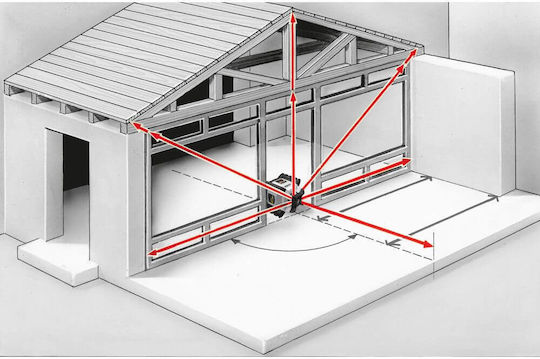 Laserliner Quadrum Compact 210S Περιστροφικό Αλφάδι Laser Κόκκινης Δέσμης 7.4V με Εύρος Εργασίας 40m