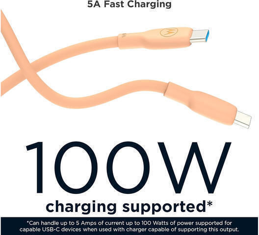 Motorola Sjcs0ccpf20-eu Kabel Usb Typ-C M Zu Usb Typ-C M 2m 100w Orange