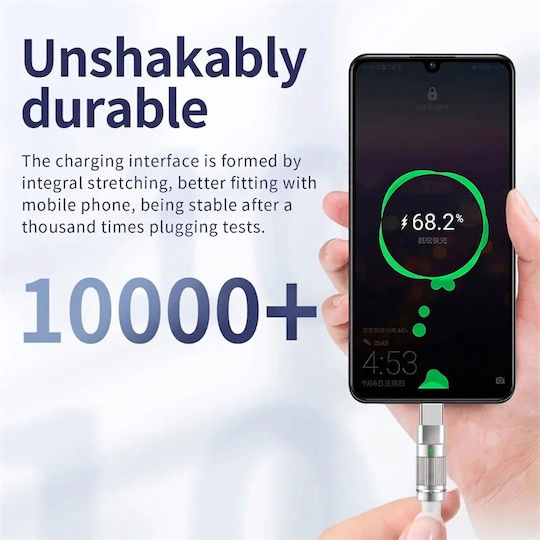 Leewello USB 2.0 Cable USB-C male - USB-C 100W Λευκό 2m