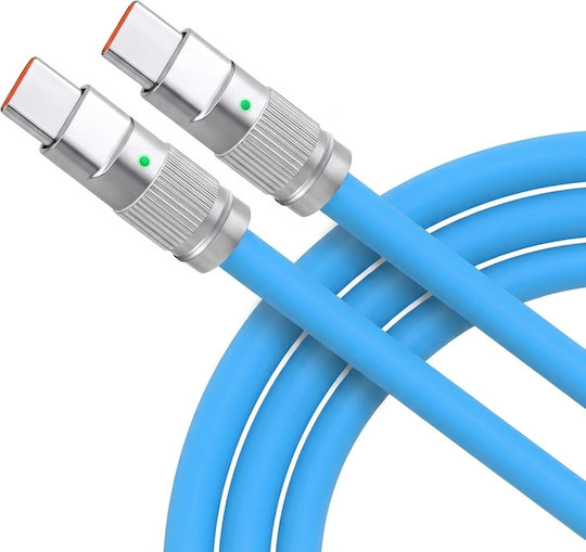 Leewello USB 2.0 Cable USB-C male - USB-A 100W Μπλε 1.2m