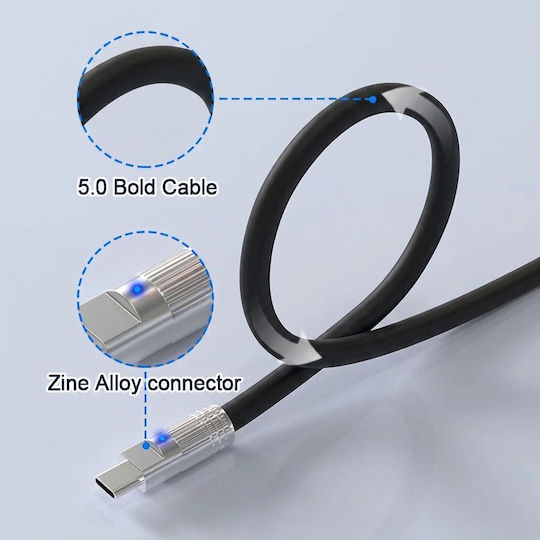 Leewello Leewello USB Typ-C Kabel USB-C Männlich - USB-C Schwarzes 2m