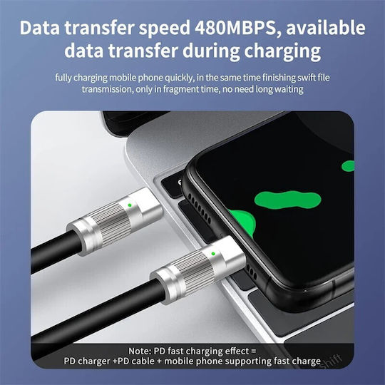 Leewello Leewello USB Typ-C Kabel USB-C Männlich - USB-C Schwarzes 2m