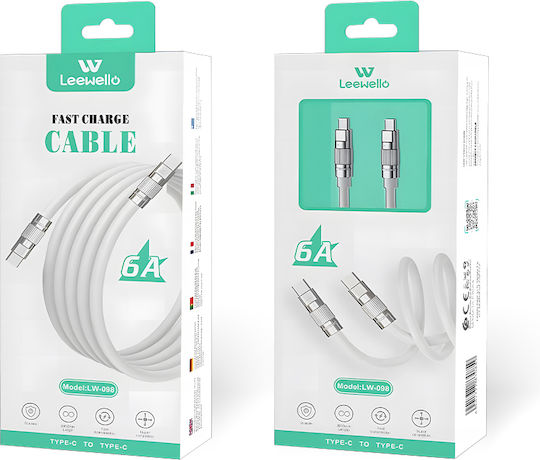 Leewello Leewello USB Typ-C Kabel USB-C Männlich - USB-C Schwarzes 2m