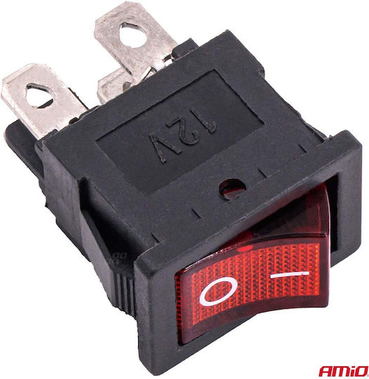 04440/am Amio Ein-Aus-Schalter Rocker 12/24v 20a Rote Beleuchtung – Fahrzeuge & Industrielle Anwendungen 1 Stück 04440/am