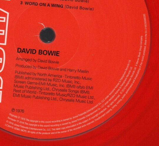 David Bowie xLP Rot Vinyl