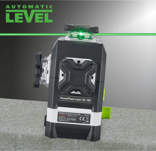 Laserliner Pro PowerPlane-Laser 3G Γραμμικό Αλφάδι Laser Πράσινης Δέσμης 18V με Εύρος Εργασίας 60m
