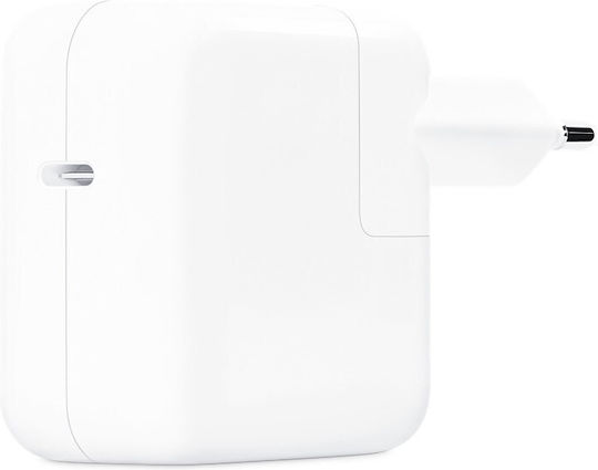Apple USB-C Φορτιστής Laptop 30W για Apple με Αποσπώμενο Καλώδιο Τροφοδοσίας