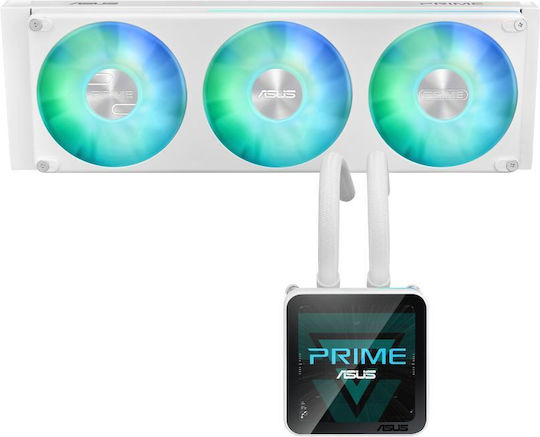 Asus Prime SLC II 360 ARGB LCD Υδρόψυξη AIO CPU με 3 Ανεμιστήρες 120mm Λευκή