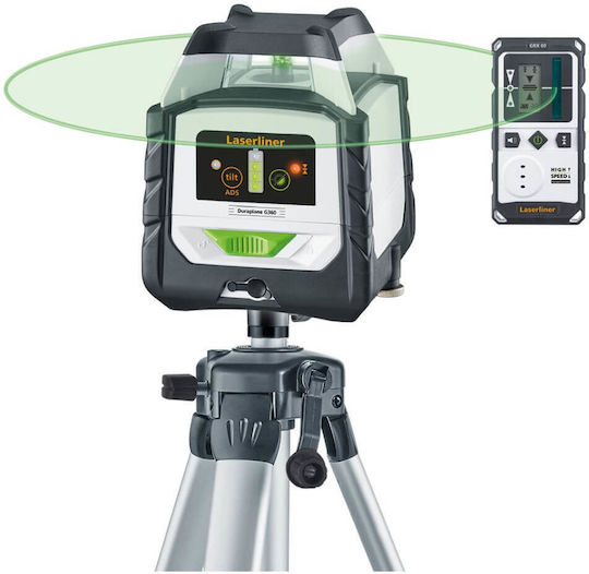 Laserliner Duraplane G360 Set Περιστροφικό Αλφάδι Laser Πράσινης Δέσμης 7.4V με Εύρος Εργασίας 1.75m