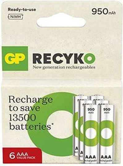 Genius Pack Wiederaufladbare Batterie AAA 950mAh 1,2V