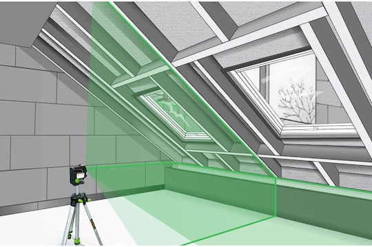 Laserliner PocketCross-Laser 2G Set Cross-Line Laser Level Green Beam 3.7V with Working Range 1.5m