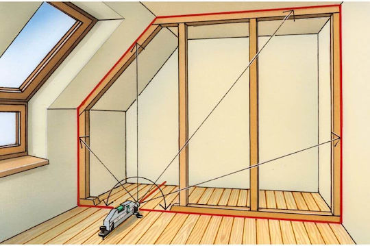 Laserliner HandyLaser Plus Γραμμικό Αλφάδι Laser Κόκκινης Δέσμης 1.5V με Εύρος Εργασίας 50m