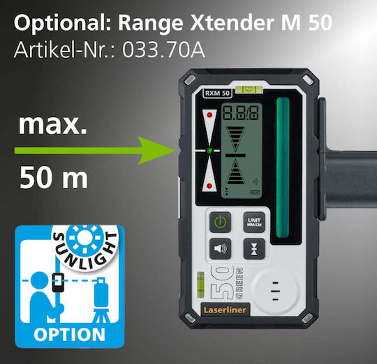 Laserliner Pro MasterPlane-Laser 3G Pro Περιστροφικό Αλφάδι Laser Πράσινης Δέσμης 7.4V με Εύρος Εργασίας 55m