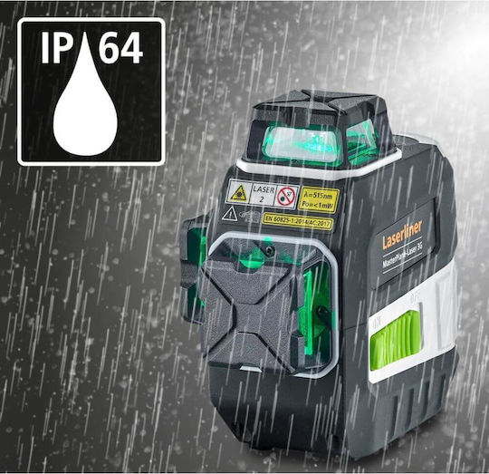 Laserliner Pro MasterPlane-Laser 3G Pro Περιστροφικό Αλφάδι Laser Πράσινης Δέσμης 7.4V με Εύρος Εργασίας 55m