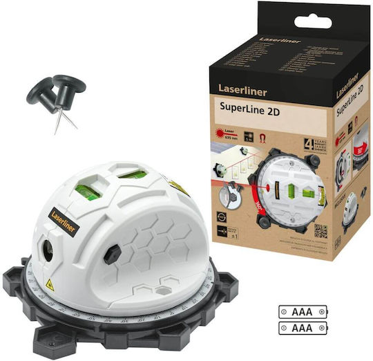 Laserliner SuperLine 2D Γραμμικό Αλφάδι Laser Κόκκινης Δέσμης 1.5V