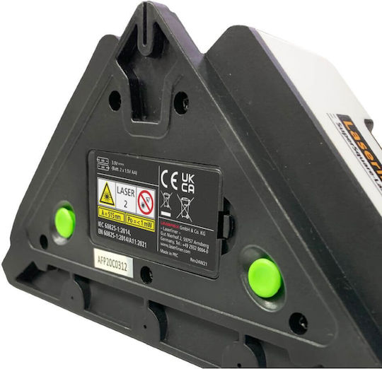 Laserliner SuperSquare-Laser 2G Линеен Лазерен Нивелир със Зелен Лъч 1.5V с Работен Обхват 40m