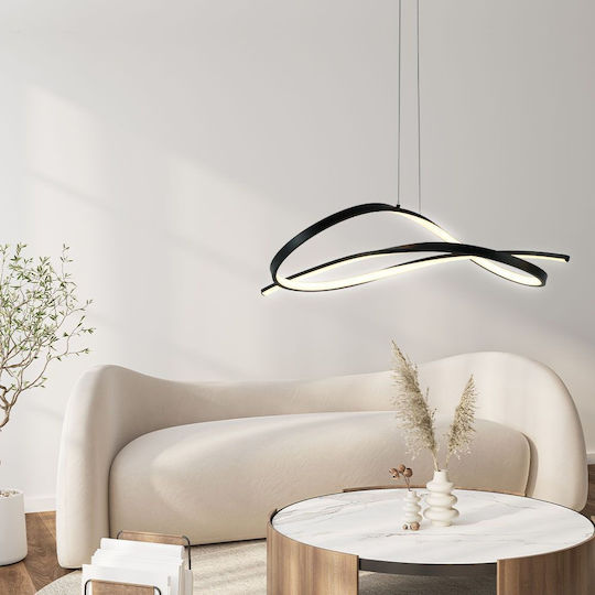 Vivalux Black LED Pendant Light with Adjustable White Light 62x31x120cm