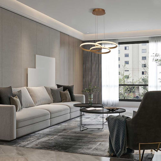 Vivalux Gold LED Pendant Light with Adjustable White Light 50x47x150cm