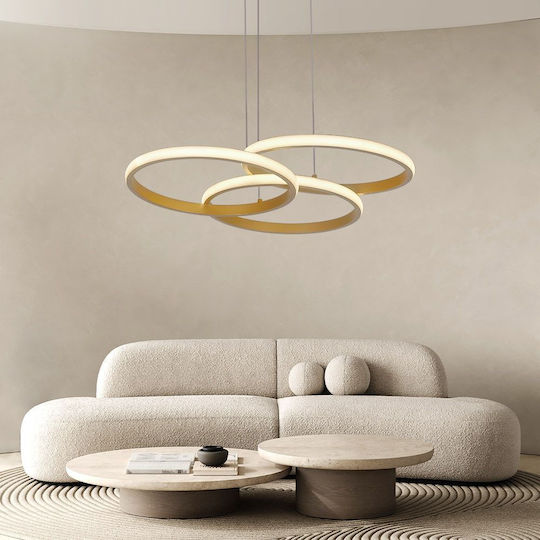 Vivalux Gold LED Pendant Light with Adjustable White Light 50x47x150cm