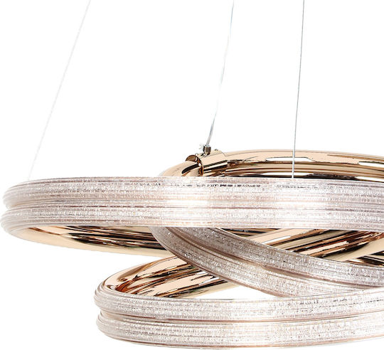 Keskor Κρεμαστό Φωτιστικό Χρυσό LED 55x55x15εκ.