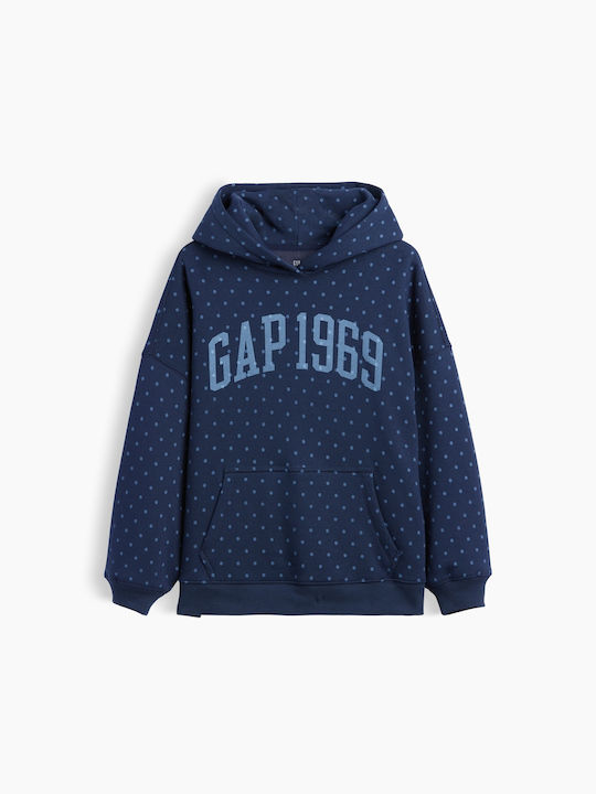 Bluză și hanorac pentru copii cu glugă și buzunare Navy Vintage Vintage
