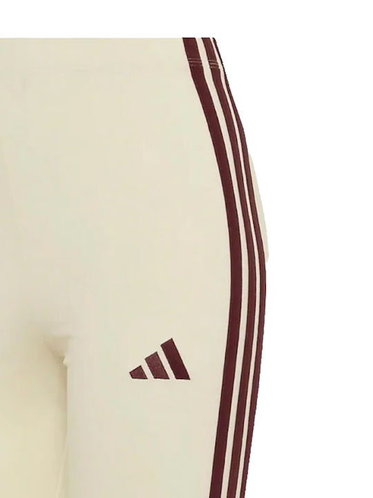 Essentials 3-stripes Training Colanti Femei Talie înaltă Bej