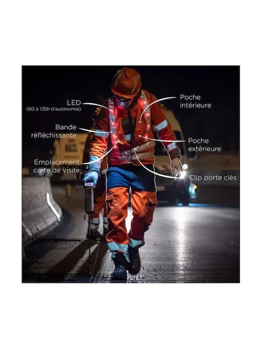 Prolutech Men's Work Vest with Reflective Tapes Yellow