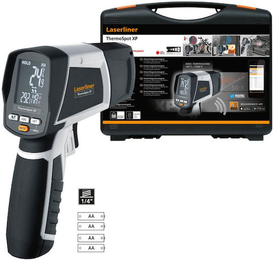 Laserliner Thermospot Infrarot- und Laserthermometer Für Temperaturen Bis 1500°C Mit Verhältnis von Abstand zum Ziel 50:1