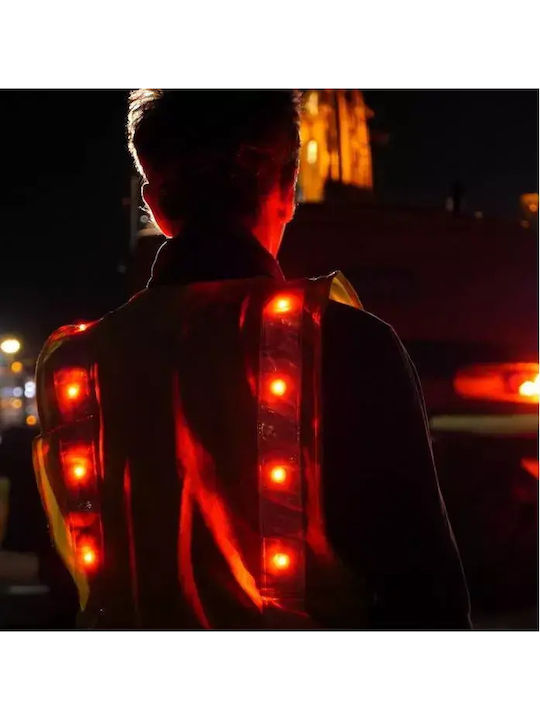 Prolutech Men's Work Vest with Reflective Tapes Orange