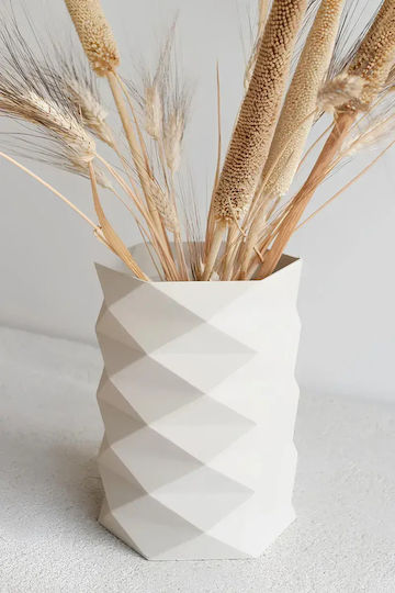 SteweHome Vază Decorativă Ecru 10x7xÎ11cm