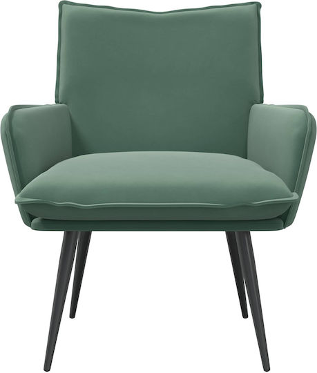 Relax Velvet Armchair Light Blue 70x73x83cm
