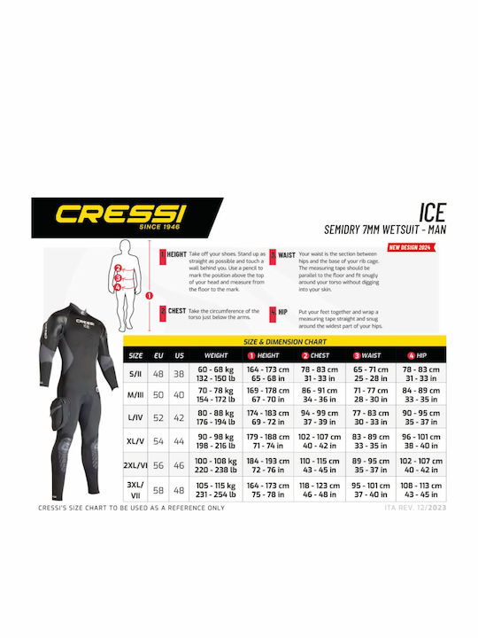 CressiSub Wetsuit with Zip 7mm