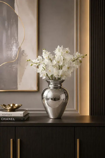 SteweHome Glasvase Silber Y25cm SteweHome Glasvase Silber Y25cm