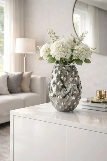 SteweHome Metallische Silber Vase SteweHome Metallische Silber Vase