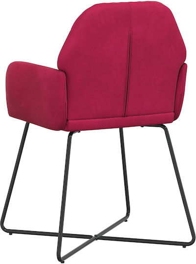 Samt Ess- und Küchenstühle Rote 6Stücke 55x50x84cm