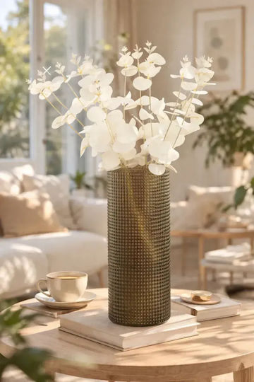 SteweHome SteweHome Dekorative Kristall Vase Grau Y30cm