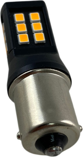 LED Крушка Тип Ba15s 28 SMD LED 2835 Чипсет 10-24V Оранжев 1 бр