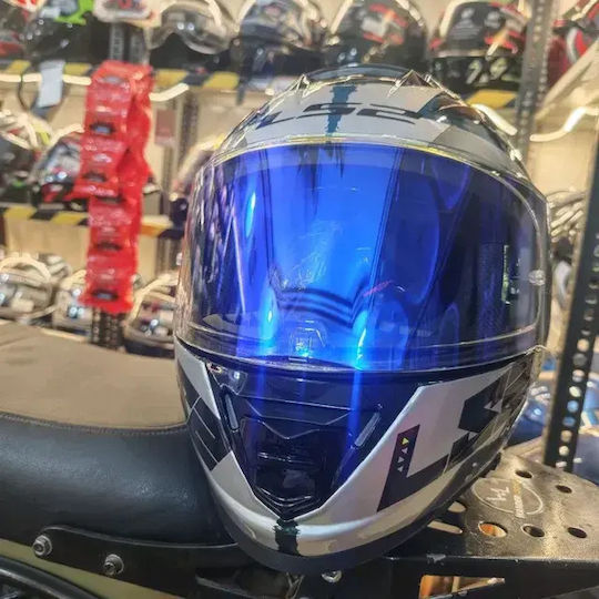 Желатина за Каска Revo Grey Plated Blue Pinlock Ready Ls2 Ff353 Rapid