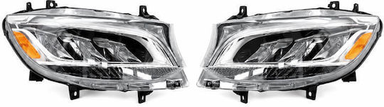 Front Lights Set Mercedes-Benz Sprinter W907 2018-2023 Black Full Led