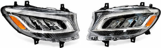 Front Lights Set Mercedes-Benz Sprinter W907 2018-2023 Black Full Led