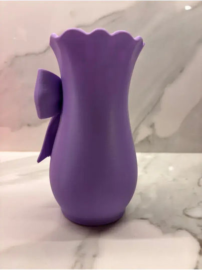 SteweHome Vază Decorativă Din Plastic Violetă Y19cm