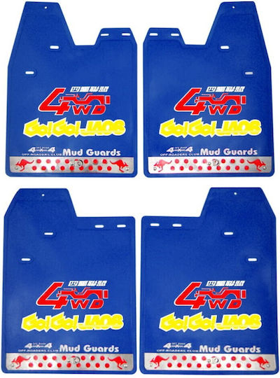 Car Mudguards Suv 48x36cm 4 Pieces 4wd Blue