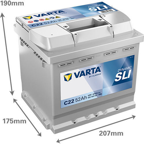 Varta Auto-Batterie Dynamic Sli C22 52Ah