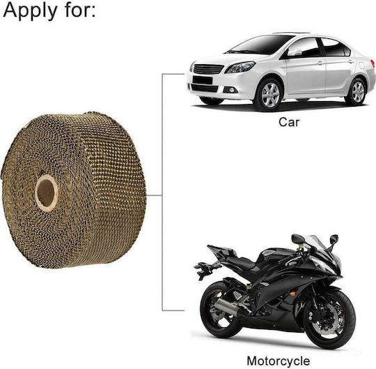 Θερμομονωτική Ταινία Λαιμού Εξάτμισης Exhaust Insulating Wrap Cool It Thermo Tec 5m Χρυσή Tf193836