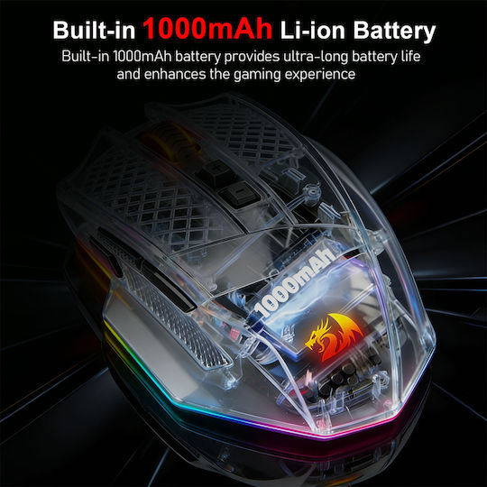 Redragon M923-WL Ασύρματο Gaming Ποντίκι Μαύρο