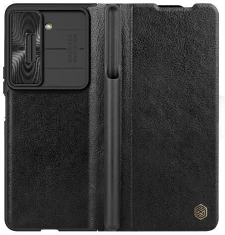 Nillkin Qin Pro Series Книга Кожа Черен (Galaxy Z Fold5)