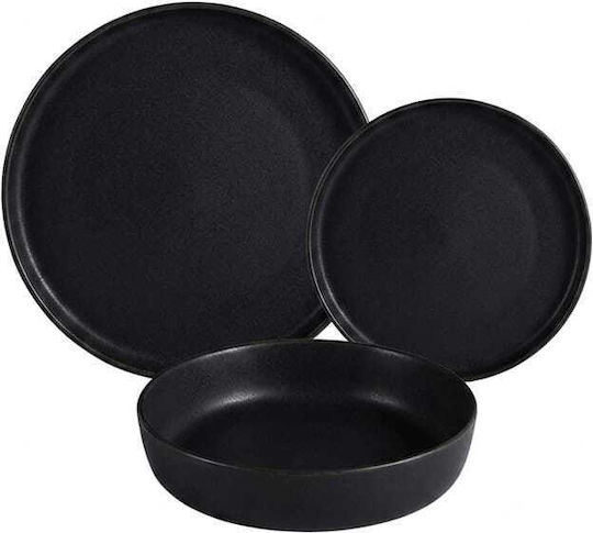 Fine Black Porcelain Dinnerware Set 18pcs